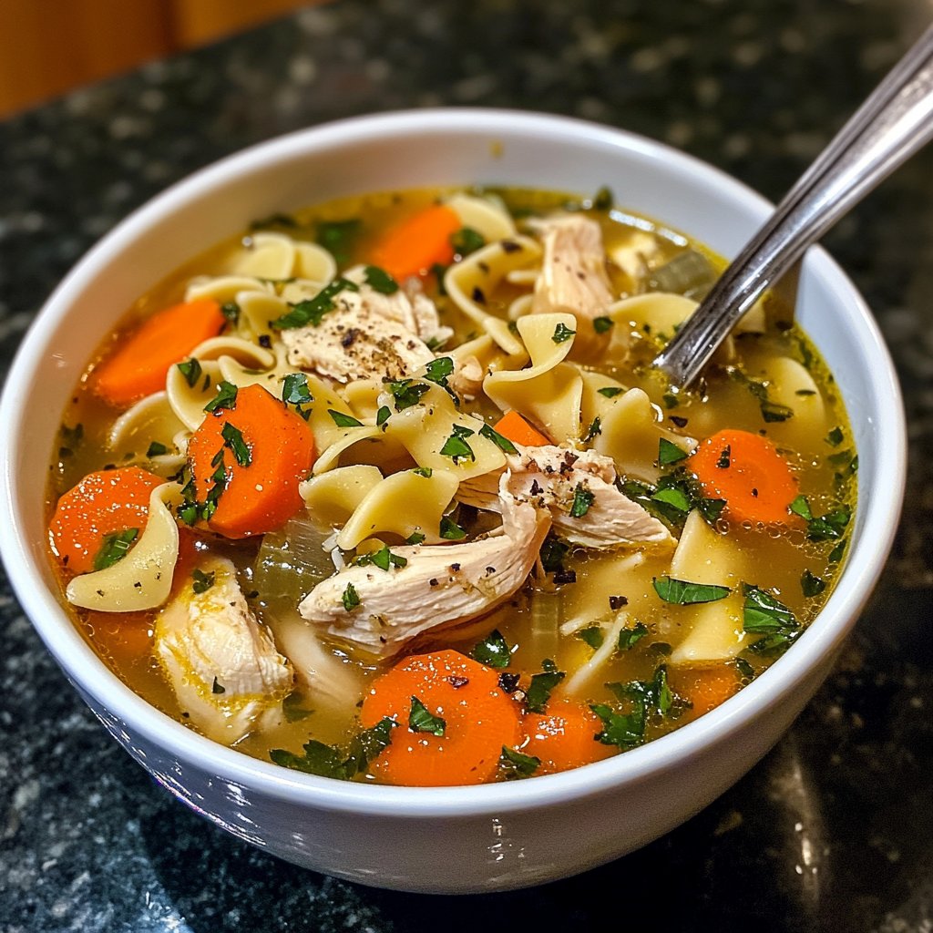 Healthy Crockpot Chicken Noodle Soup