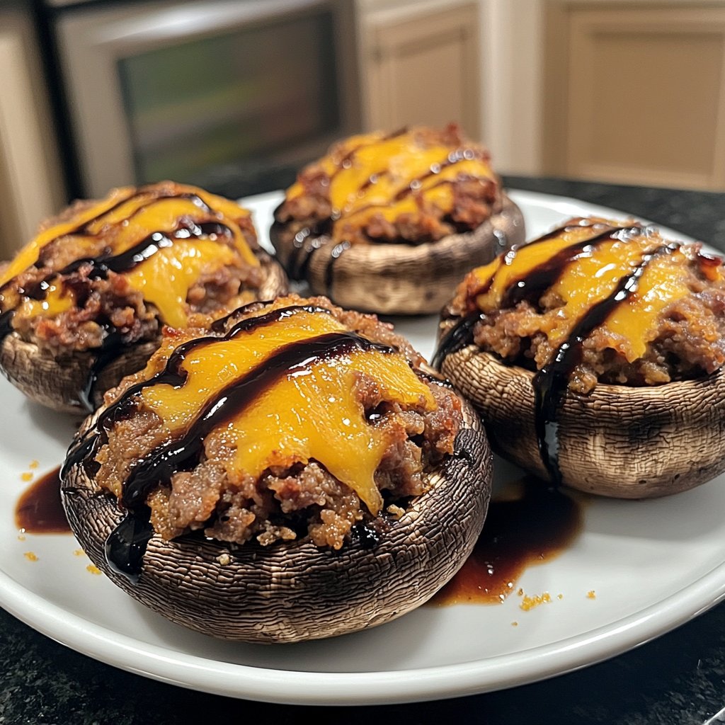 Romantic Stuffed Portobello Mushrooms