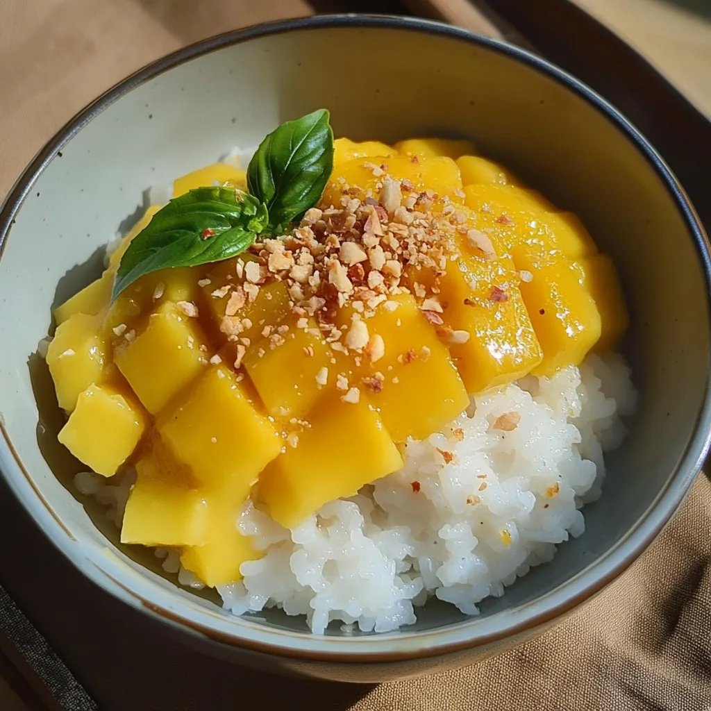 Easy Thai Mango Sticky Rice (In Rice Cooker)