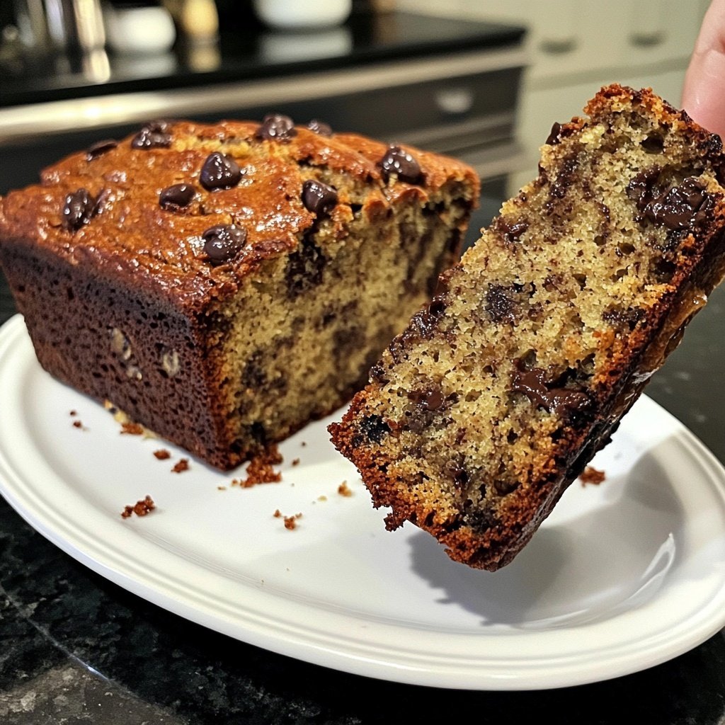 Banana Bread with Chocolate Chips Recipe