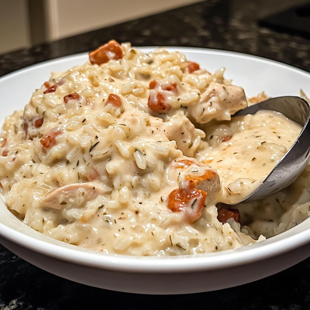Creamy Slow Cooker Chicken and Rice