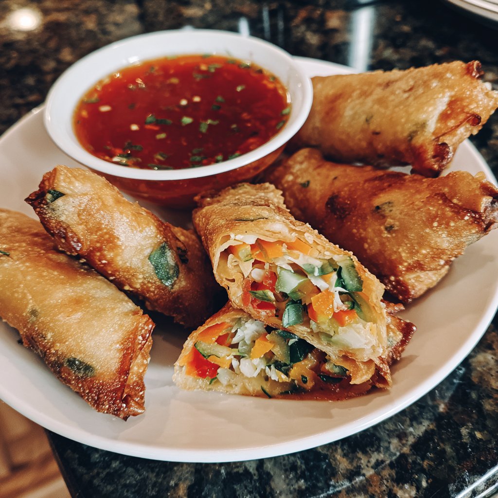 Super Bowl Veggie Spring Rolls