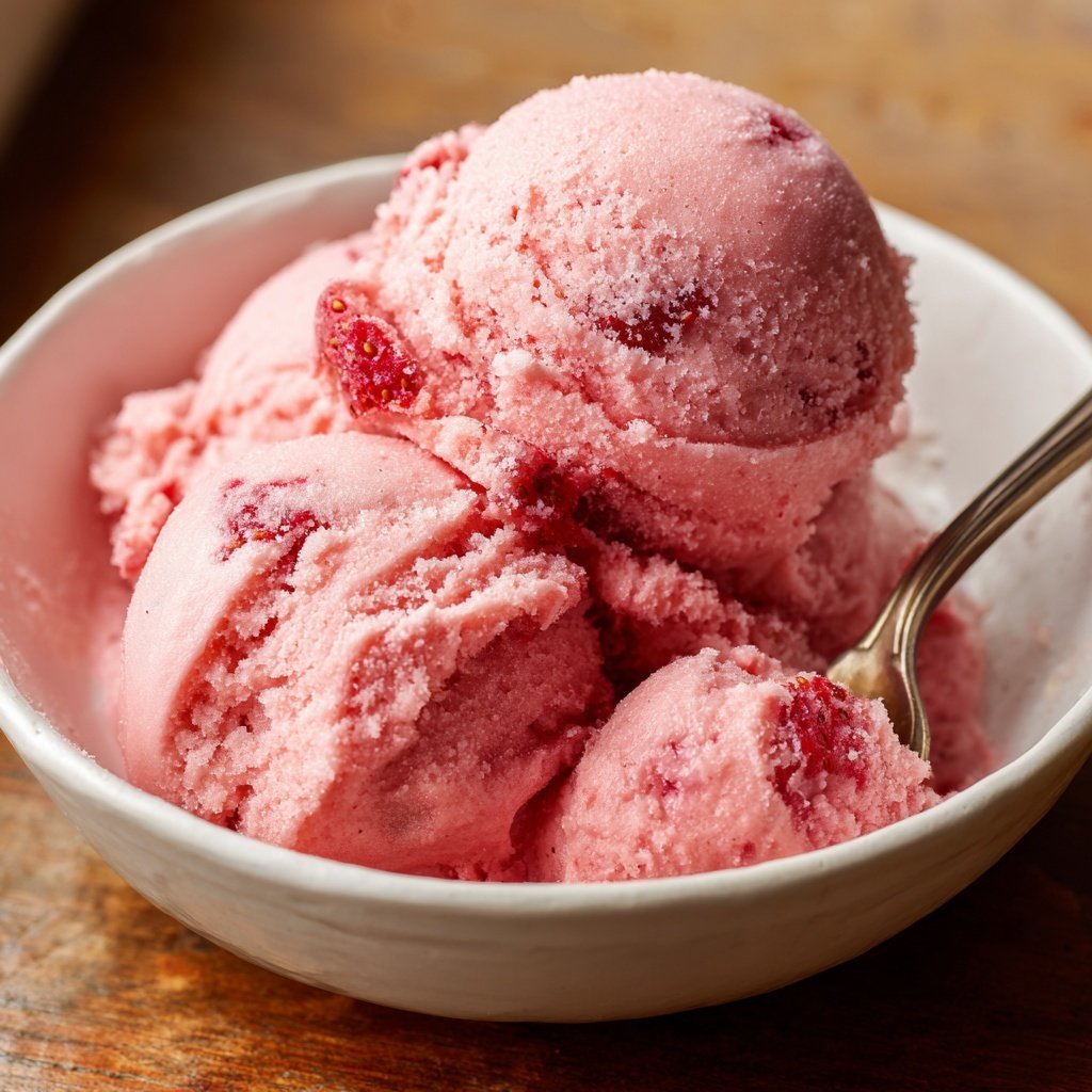 Fresh Strawberry Sorbet