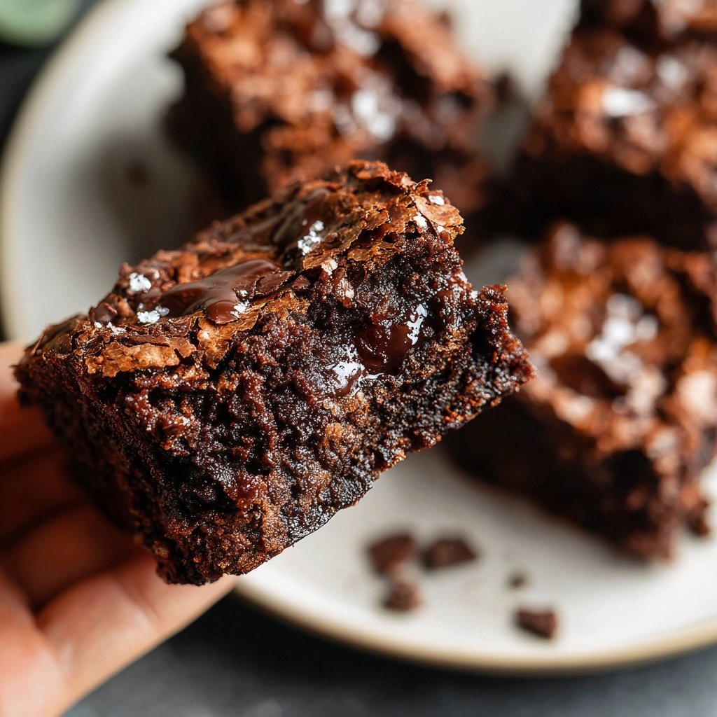 Cottage Cheese Brownies with Dark Cherry Swirl
