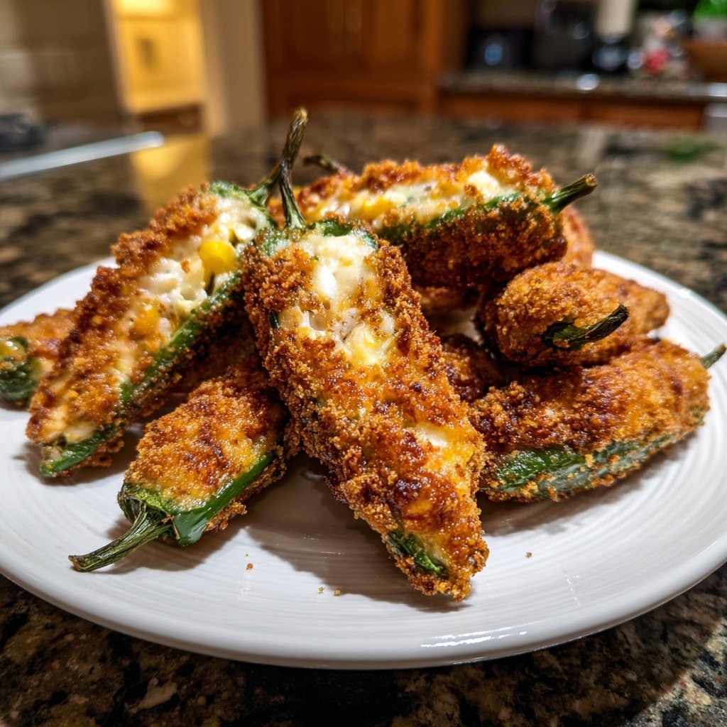 Jalapeno Poppers Stuffed with Corn