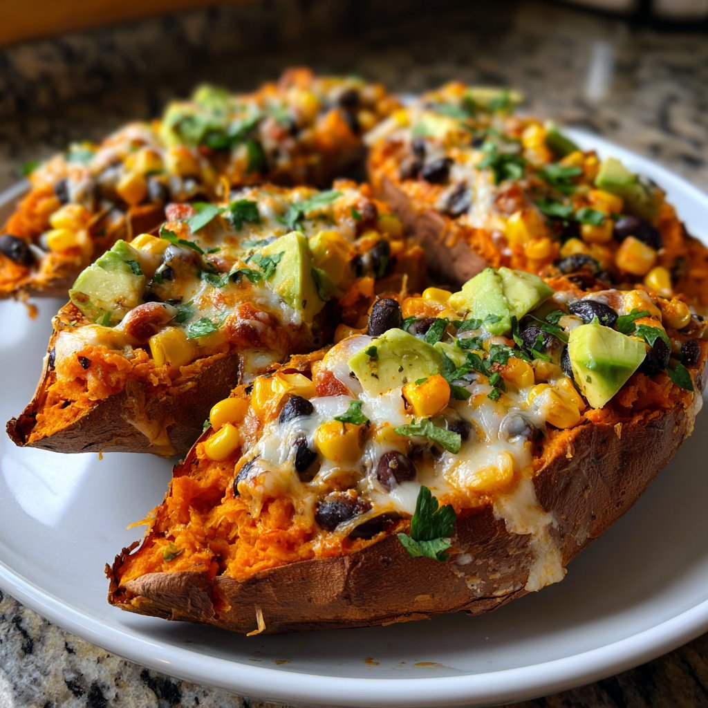 Valentine Dinner Stuffed Sweet Potatoes