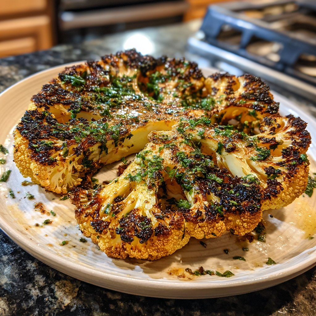 Healthy Dinner Roasted Cauliflower Steaks