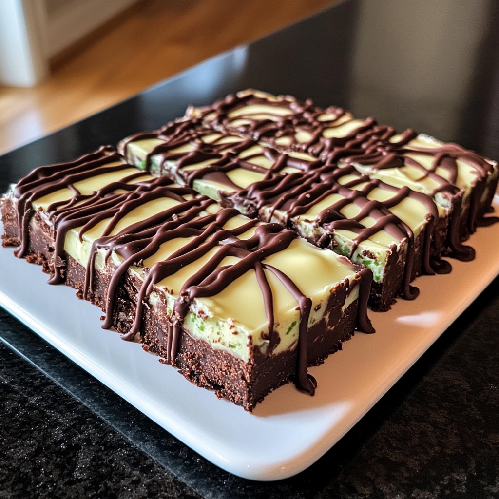 Chocolate Mint Slice Bars