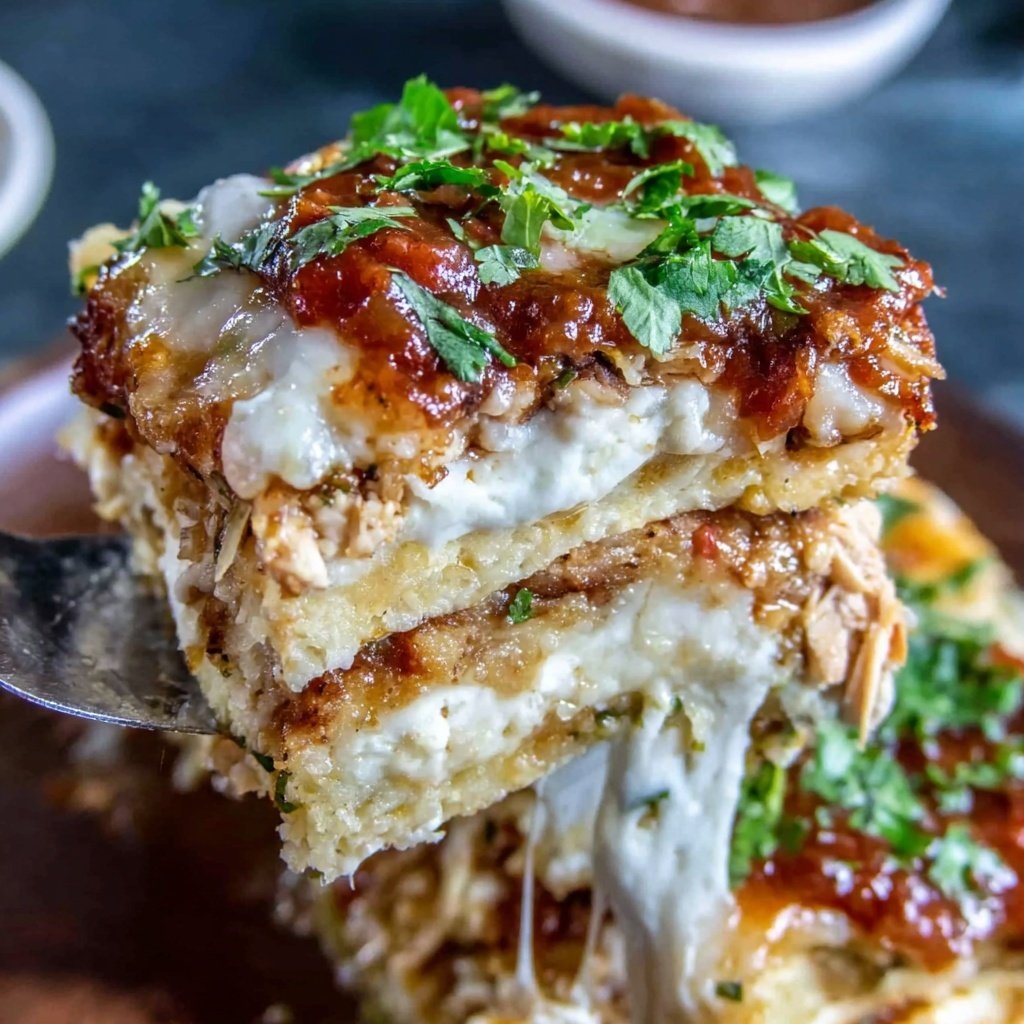Shredded Chicken Enchilada Casserole