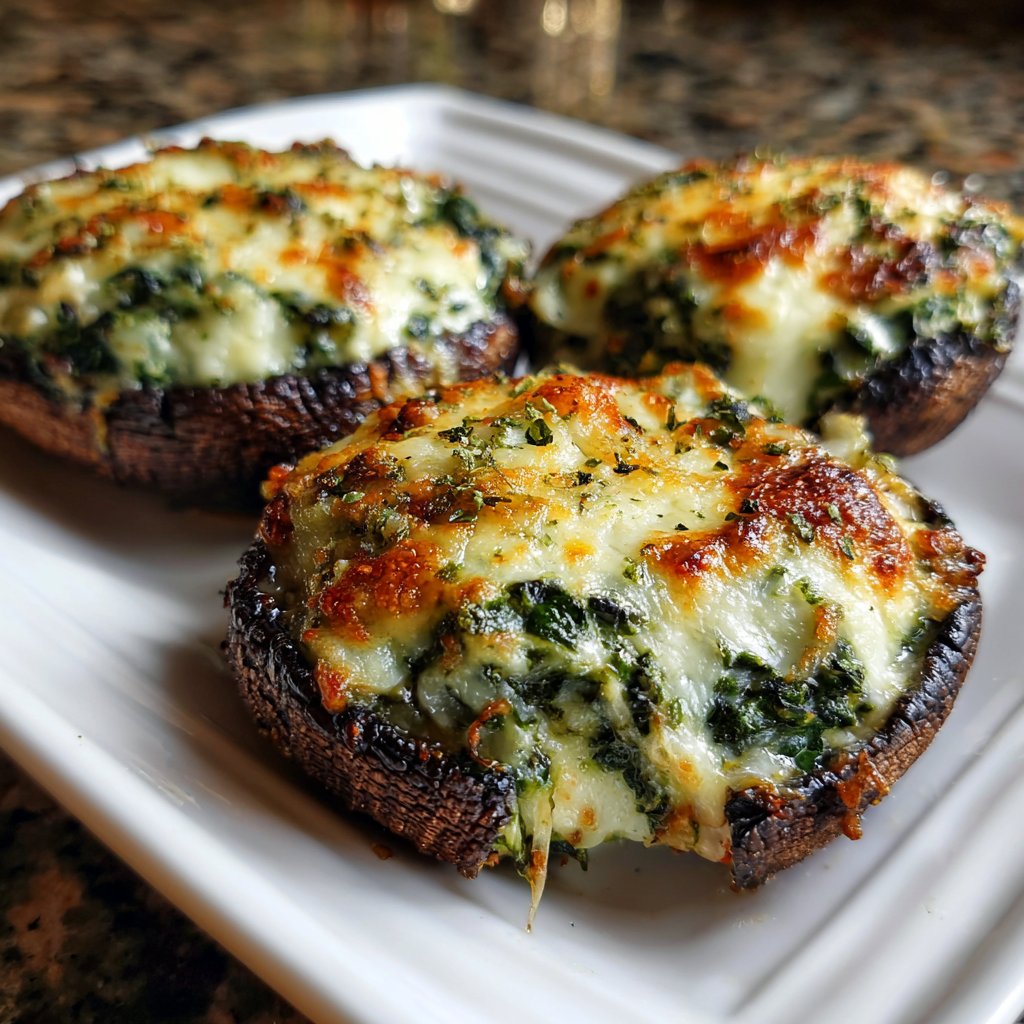 Romantic Stuffed Portobello Mushrooms