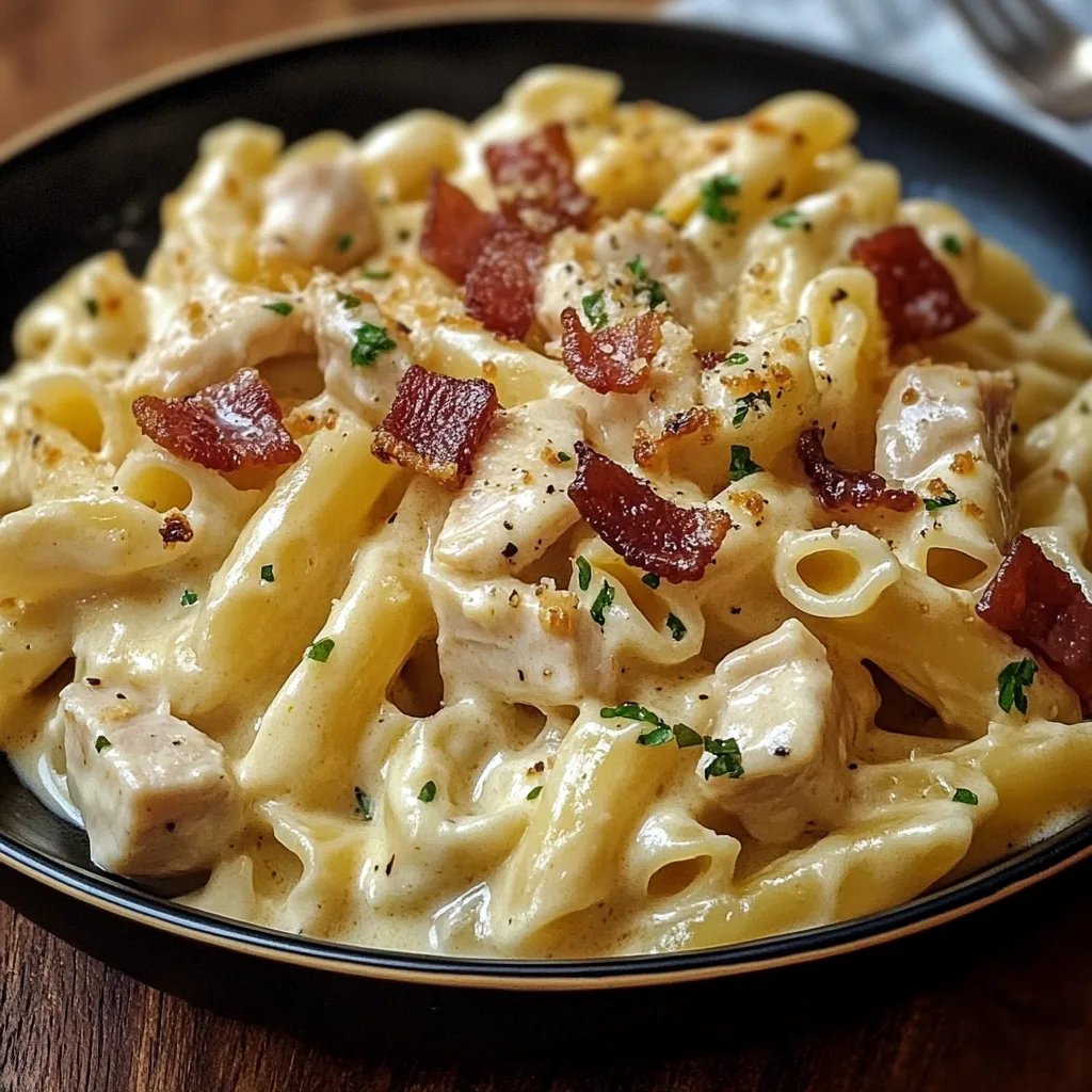 Creamy Chicken Bacon Ranch Pasta