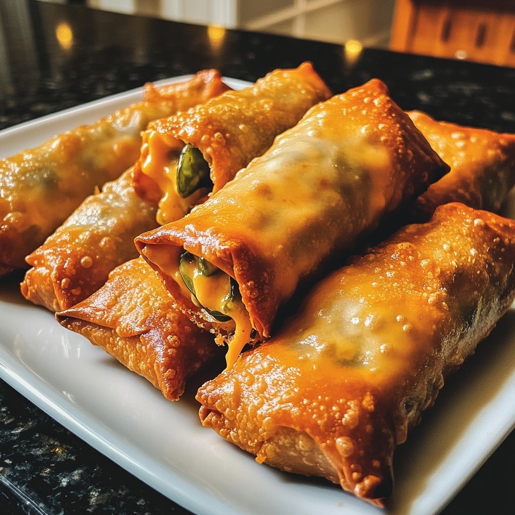 Tasty Finger Food Mini Jalapeno Popper Egg Rolls