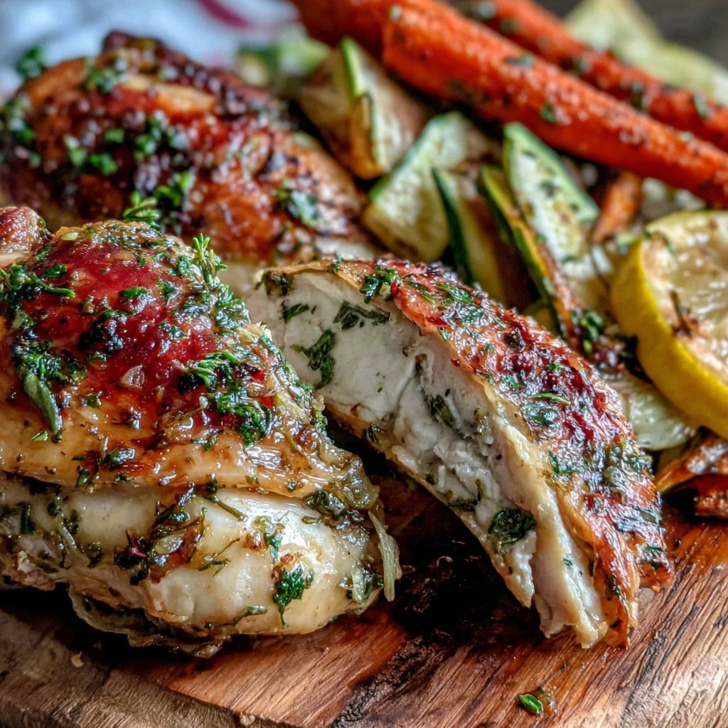 Healthy Lemon Herb Chicken With Roasted Vegetables