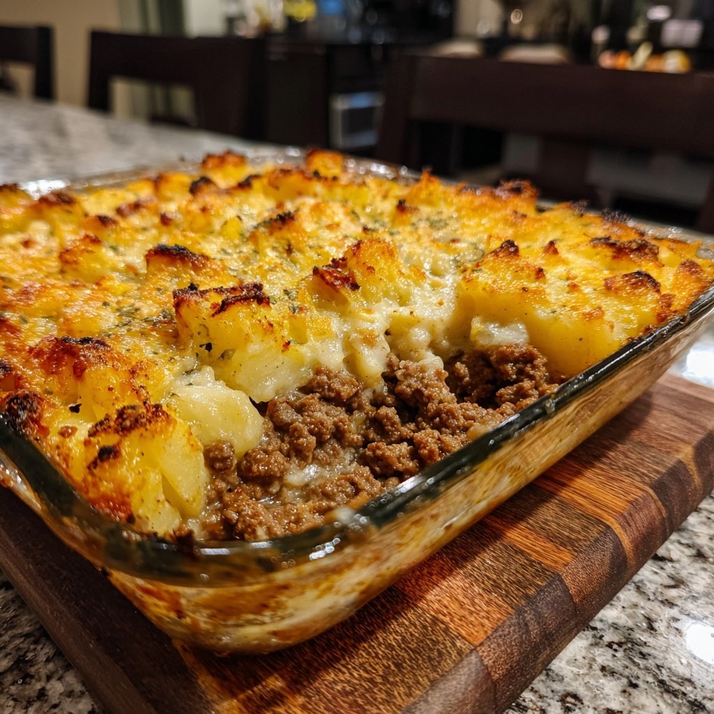 Baked Ground Beef And Potato Casserole