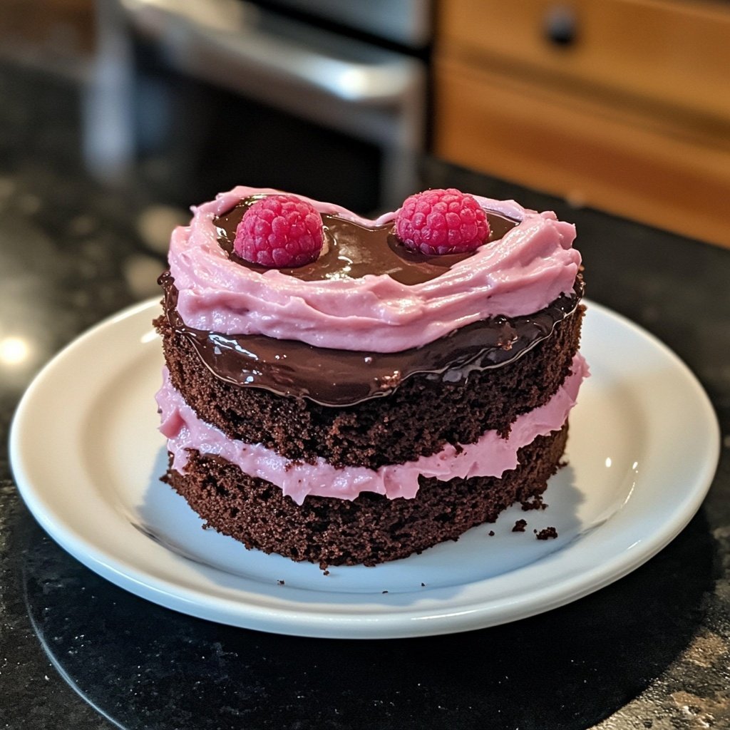 Mini Heart Cake with Chocolate Sponge