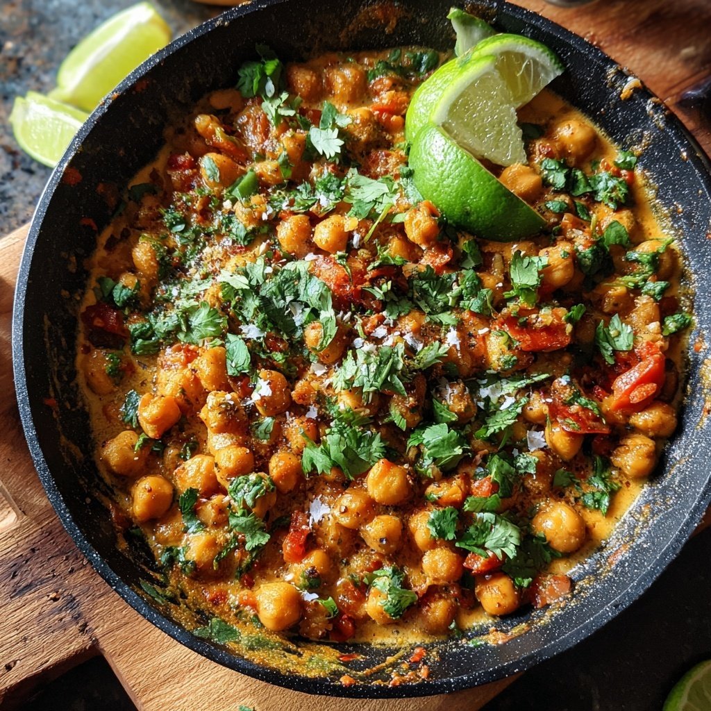 Jamaican Coconut Lime Chickpea Skillet