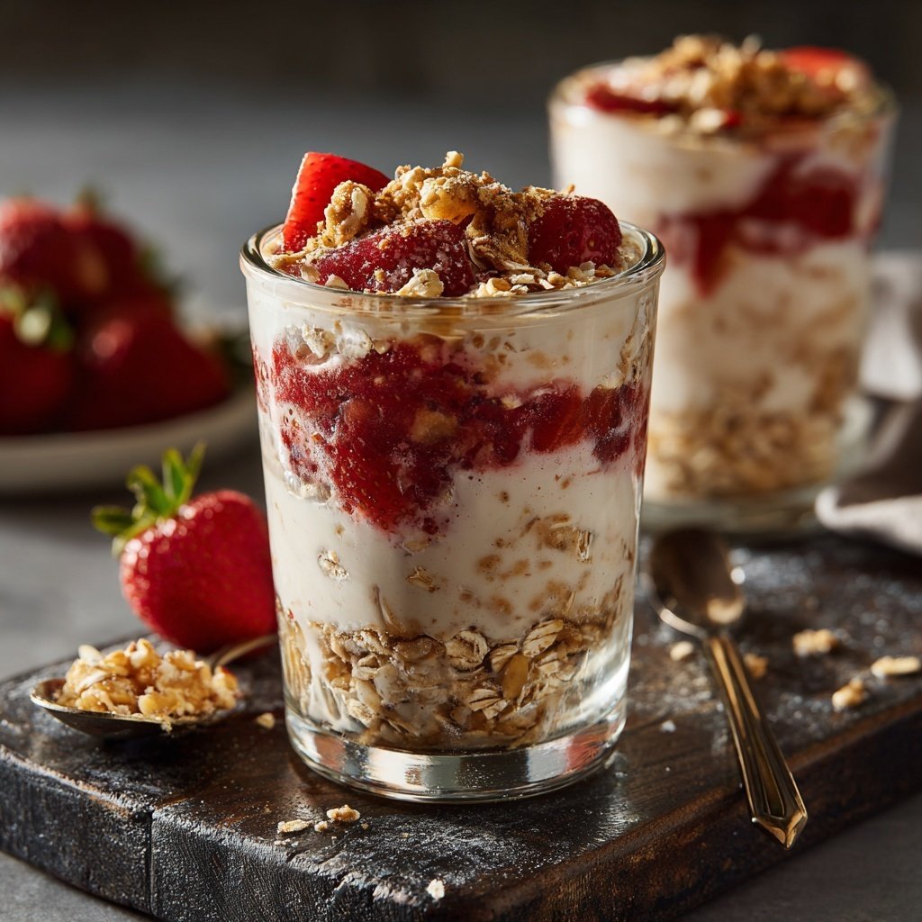 Strawberry Shortcake Overnight Oats
